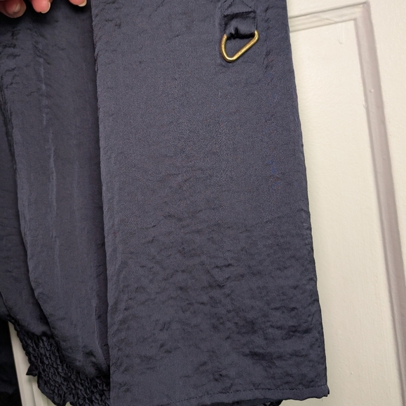 Michael Kors Blue Smocked Blouse with Square Neckline - Picture 5 of 7